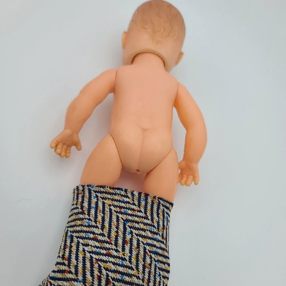 Vintage Baby Boy Doll Made in Hong Kong 6 inches Small